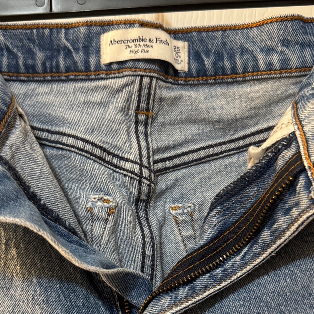 Abercrombie & Fitch Light Blue High Rise Jeans - Picture 4 of 9